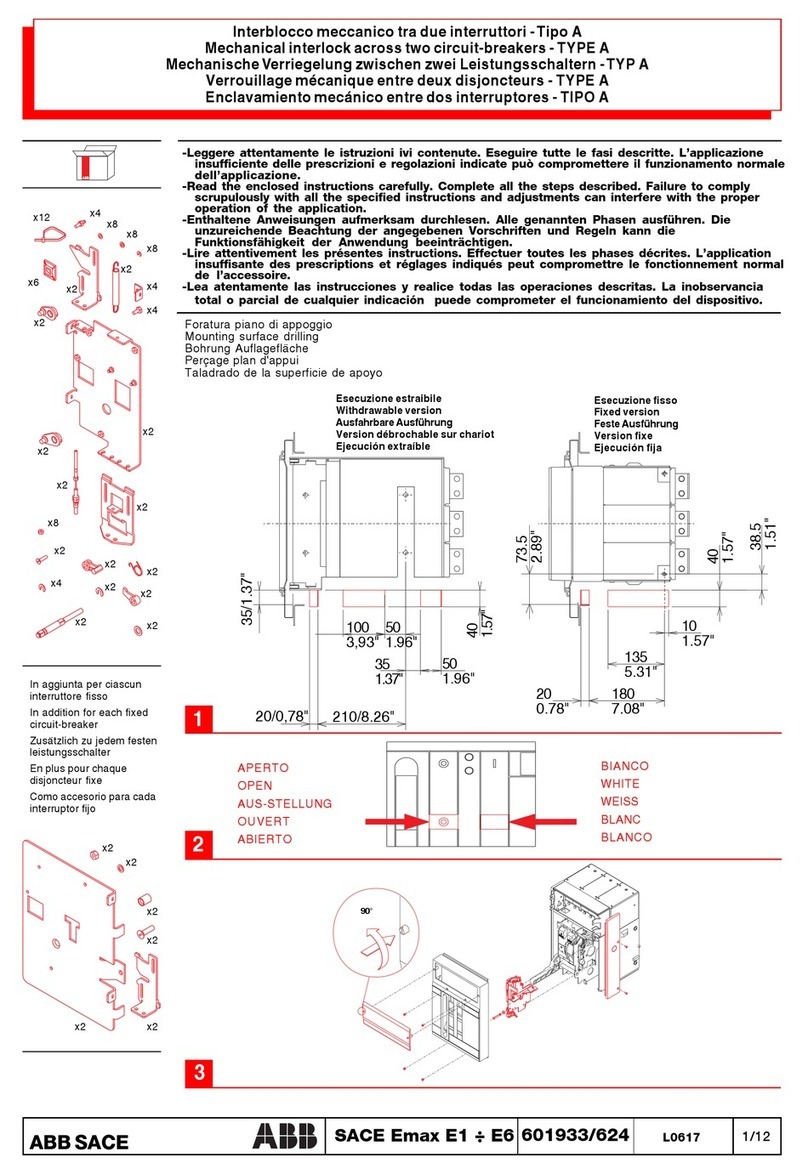 ABB SACE Emax E1 User manual