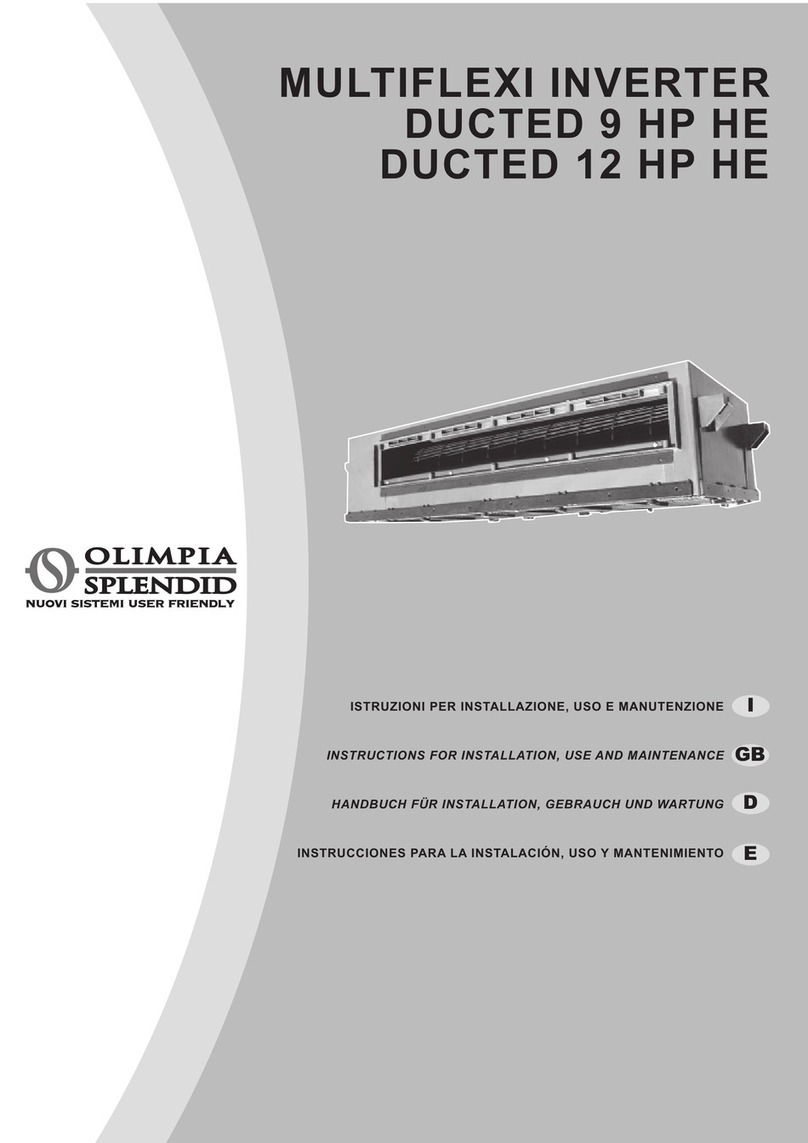 Olimpia splendid MULTIFLEXI DUCTED 9 HP HE Instructions for installation, use and maintenance