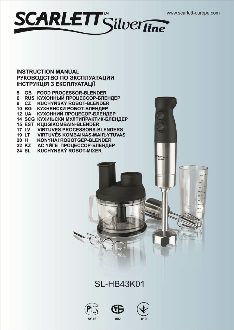Scarlett Silverline SL-HB43K01 instruction manual