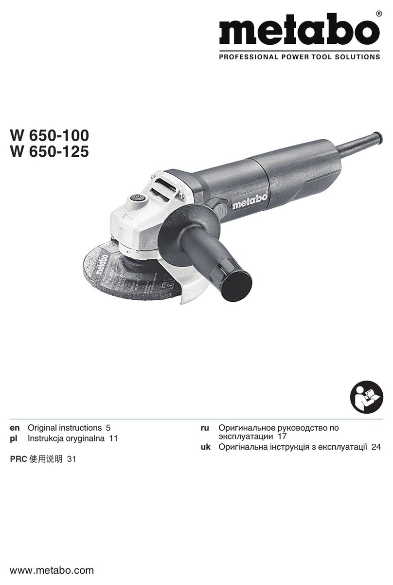 Metabo W 650-100 Original instructions