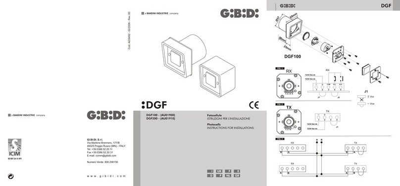 Bandini GI.BI.DI DGF Series Instructions for installations Bandini GI.BI.DI DGF Series Instructions for installations