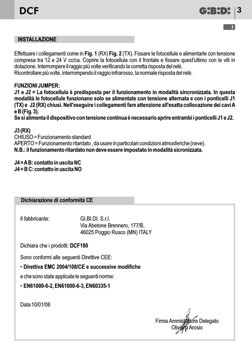 GiBiDi DCF180 quick start guide