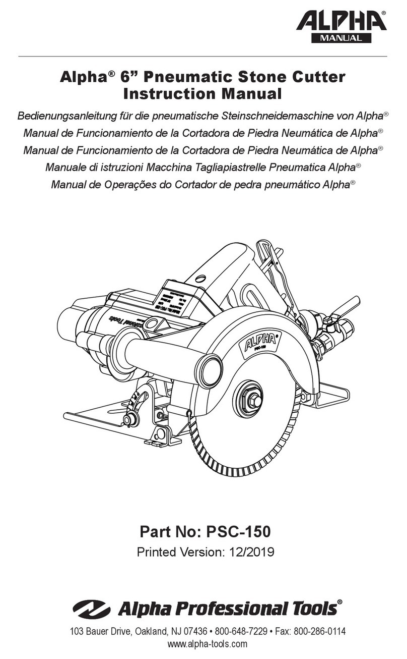 Alpha Professional Tools PSC-150 instruction manual Alpha Professional Tools PSC-150 instruction manual