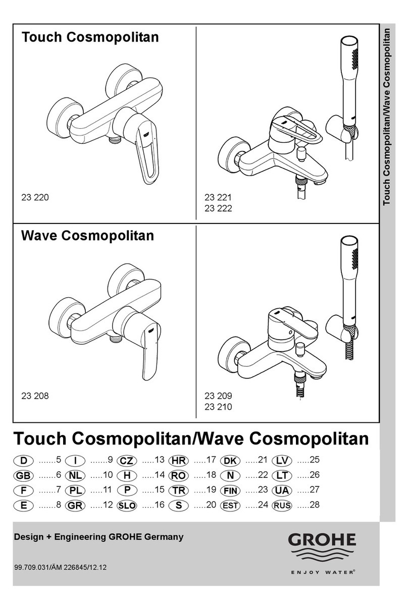 Grohe Touch Cosmopolitan 23 220 Installation instruction