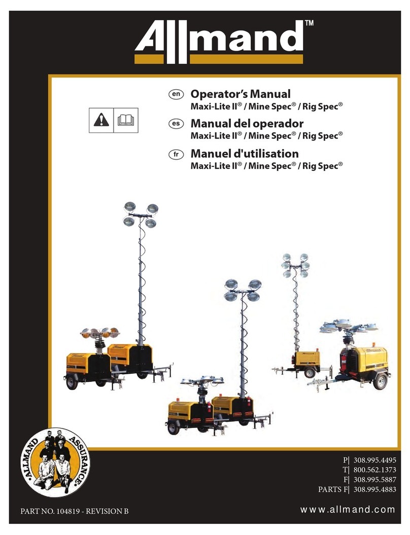 Allmand Maxi-Lit II User manual
