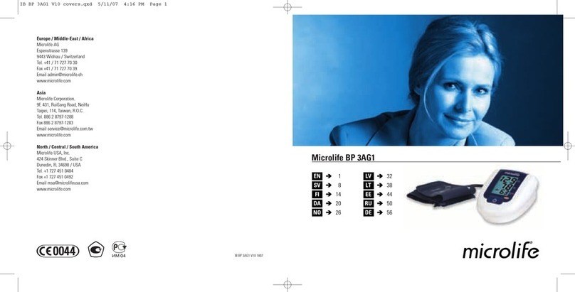 Microlife BP 3AG1 User manual