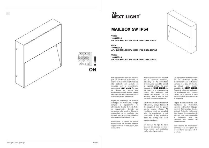 NextLight 10031001.1 Assembly instructions NextLight 10031001.1 Assembly instructions