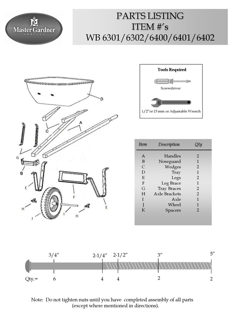 Master Gardner WB 6301 Assembly