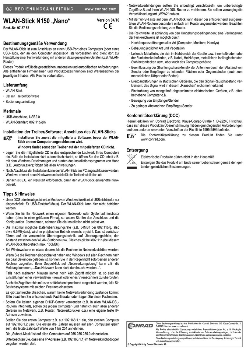 Conrad Nano User manual