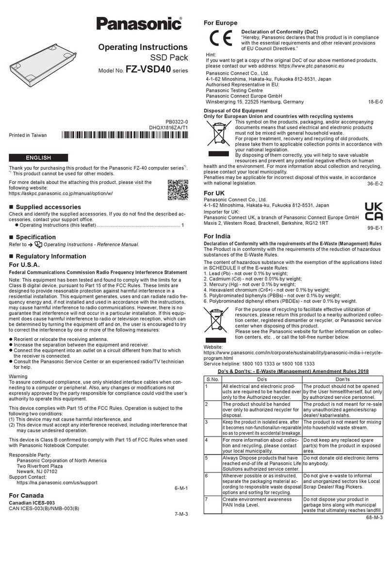 Panasonic FZ-VSD40 Series operating instructions