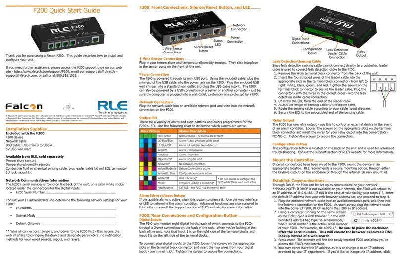 RLE Falcon F200 quick start guide