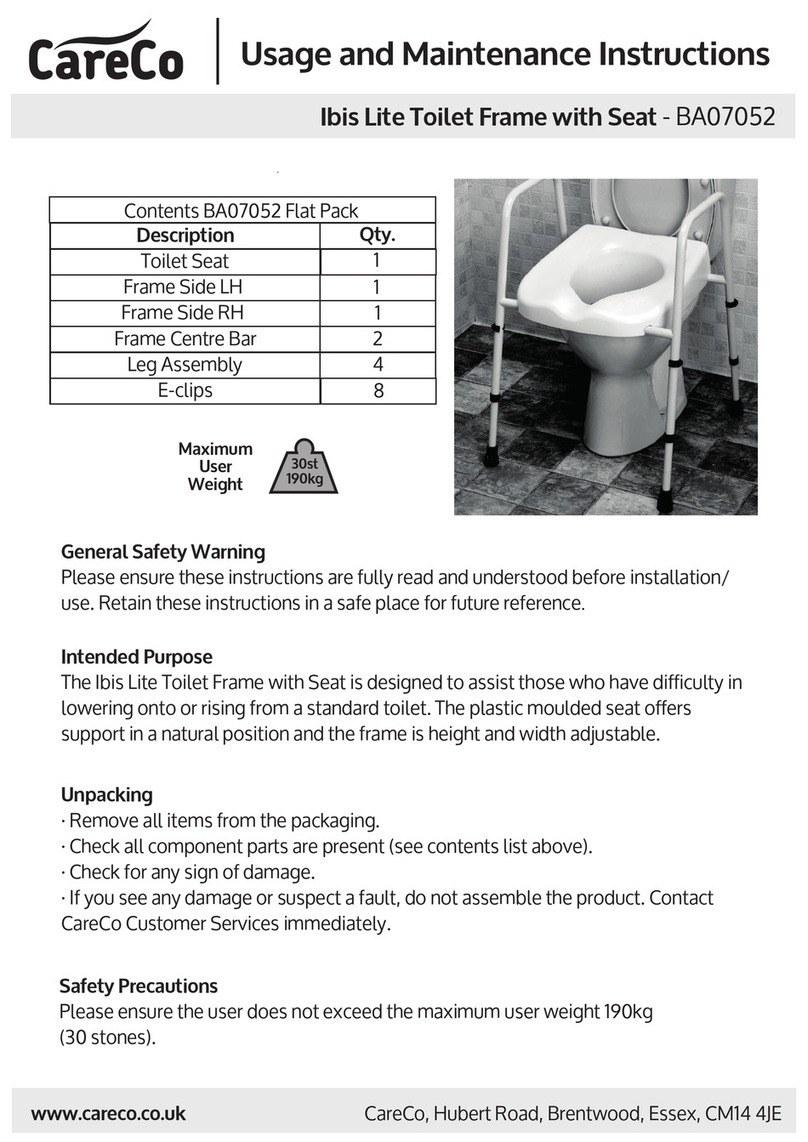 CareCo Ibis Lite BA07052 Usage and maintenance instructions CareCo Ibis Lite BA07052 Usage and maintenance instructions