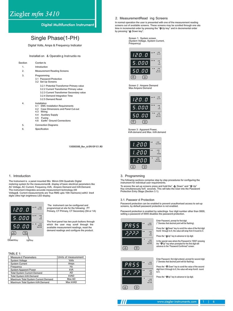 Ziegler 3410 quick start guide