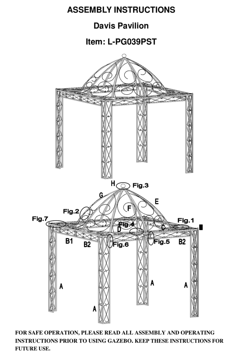Sunjoy Davis Pavilion Assembly instructions