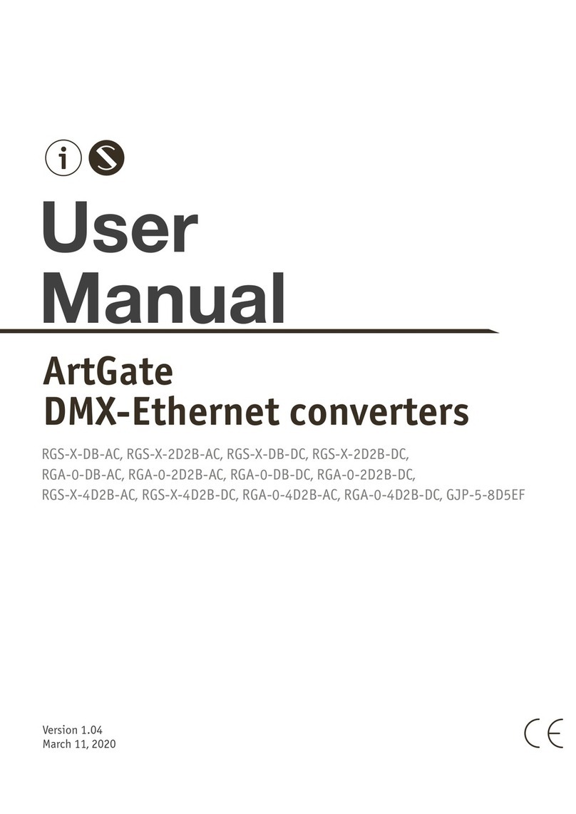 Sundrax ArtGate RGS-X-DB-AC user manual