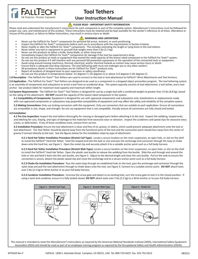 Falltech 5029B Operator's manual
