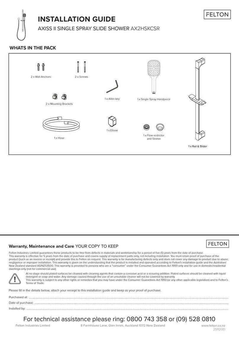 Felton AXISS II installation guide Felton AXISS II installation guide