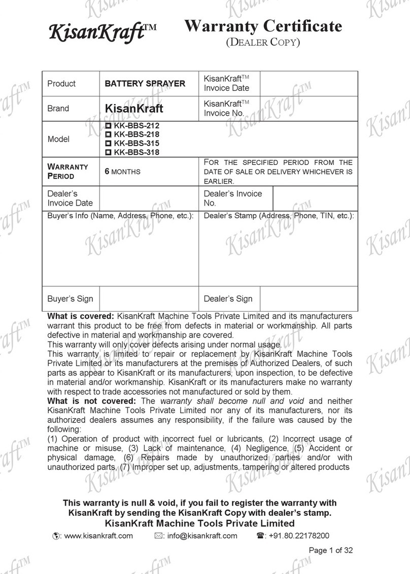 KISANKRAFT KK-BBS-212 Operation manual