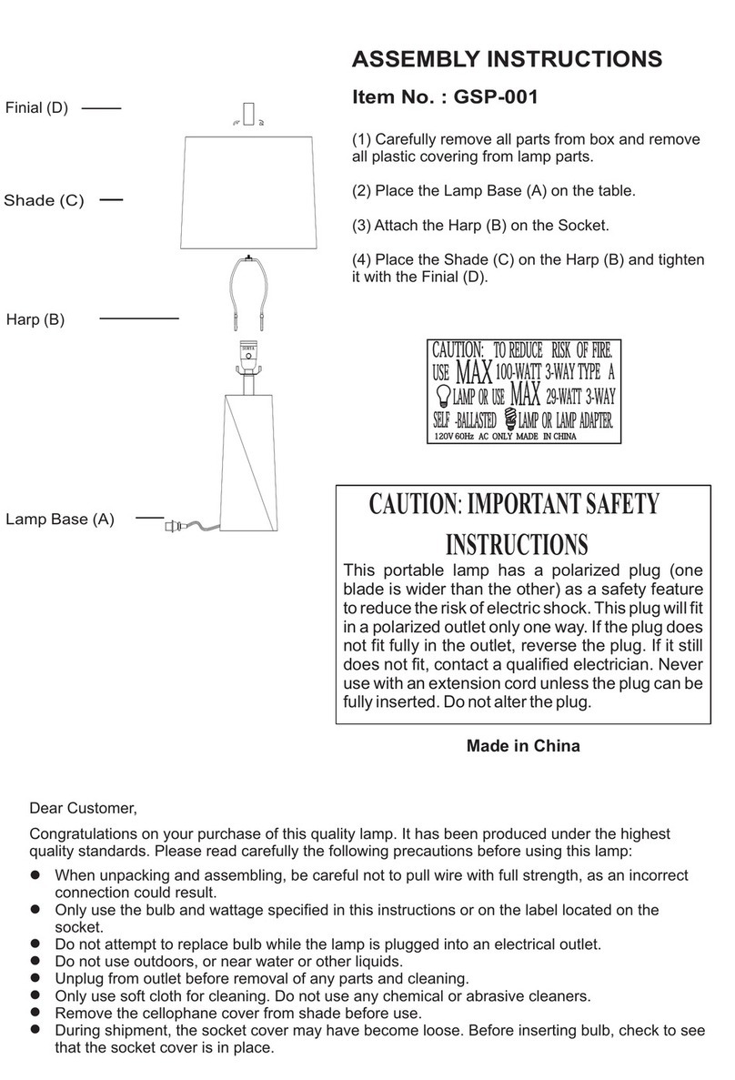 Living Spaces GSP-001 Assembly instructions Living Spaces GSP-001 Assembly instructions