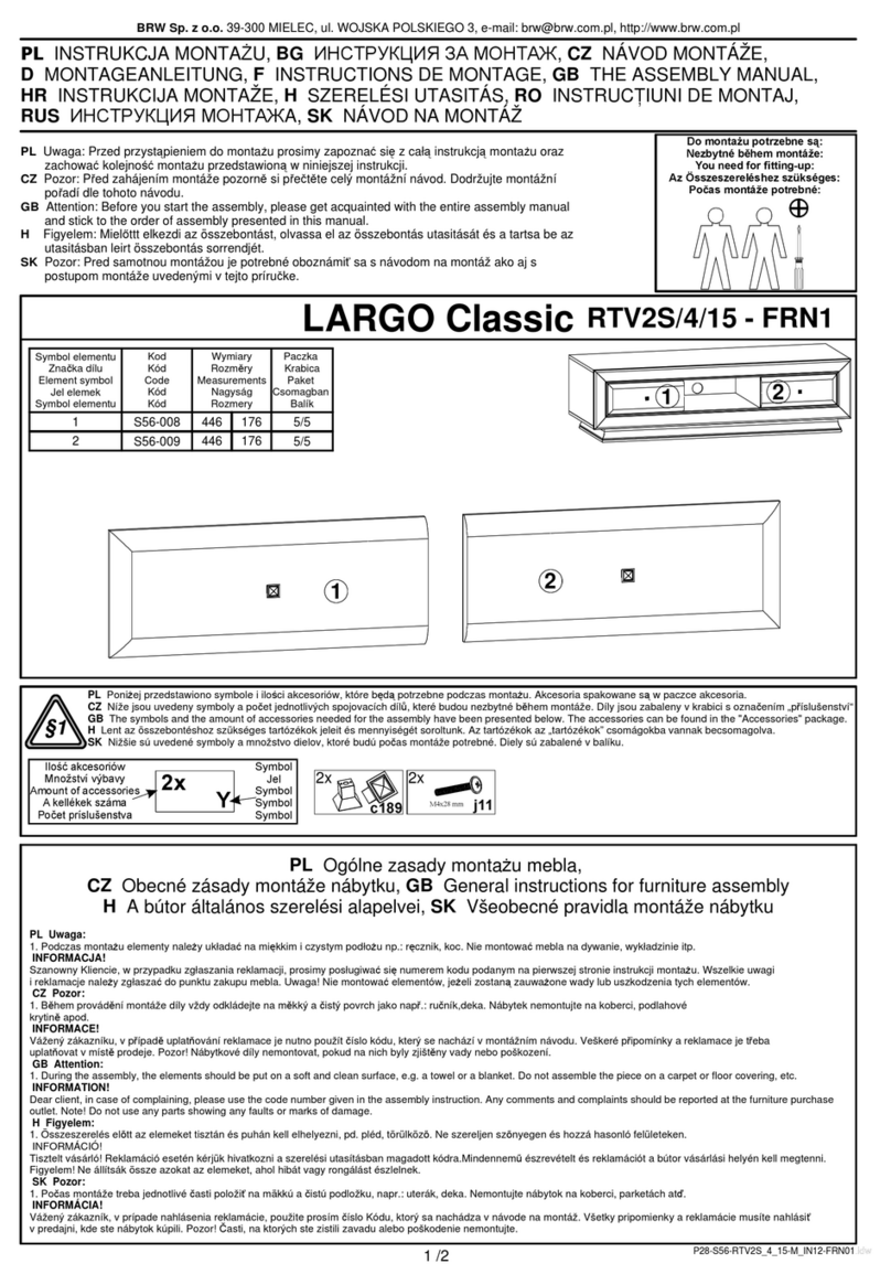 BLACK RED WHITE LARGO Classic RTV2S/4/15-FRN1 User manual