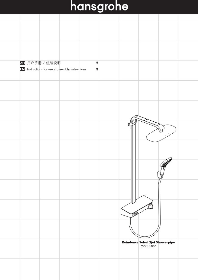 Hans Grohe Raindance Select 2jet Showerpipe 27283407 Manual Hans Grohe Raindance Select 2jet Showerpipe 27283407 Manual