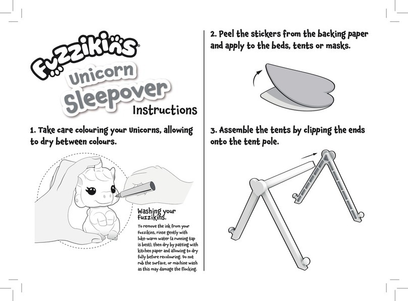 PlayMonster Fuzzikins Unicorn Sleepover FF009 instructions