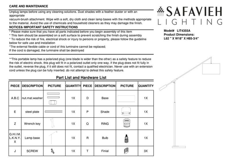 Safavieh LIT4355A quick start guide