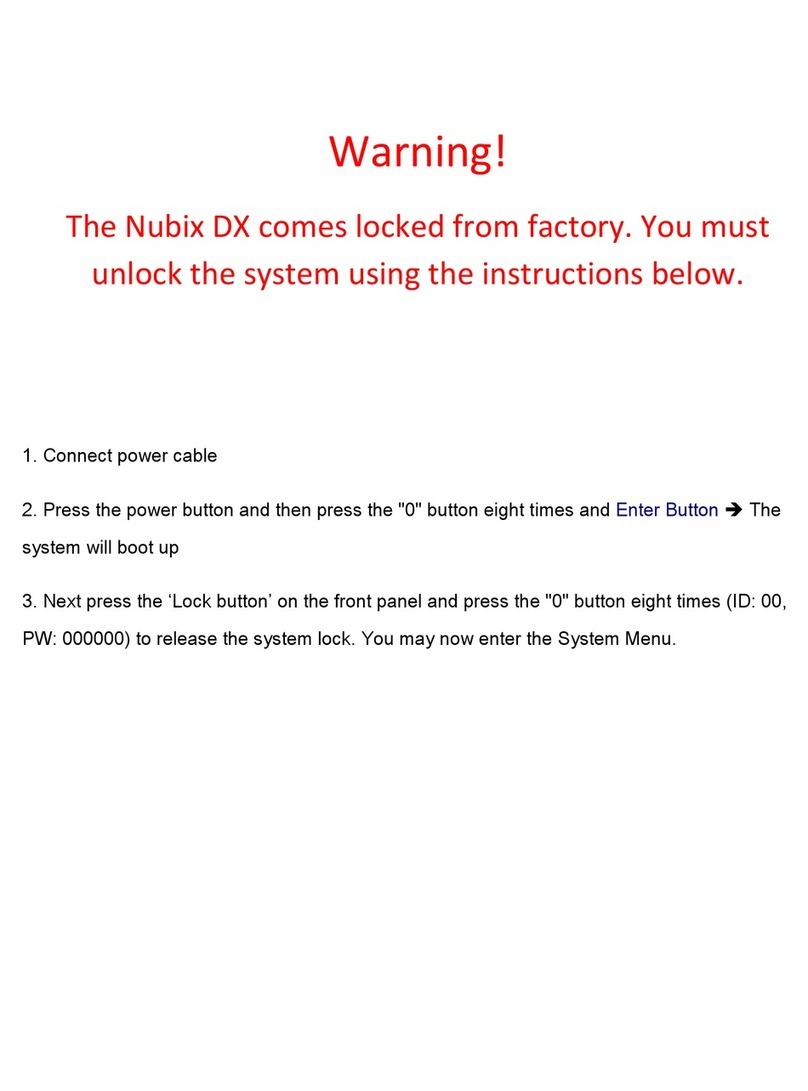 Eclipse Security Nubix DX User manual Eclipse Security Nubix DX User manual