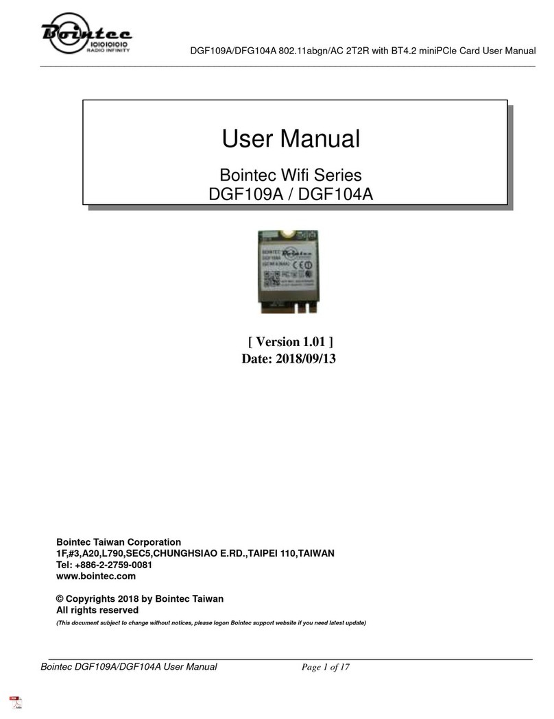 Bointec Wifi Series user manual