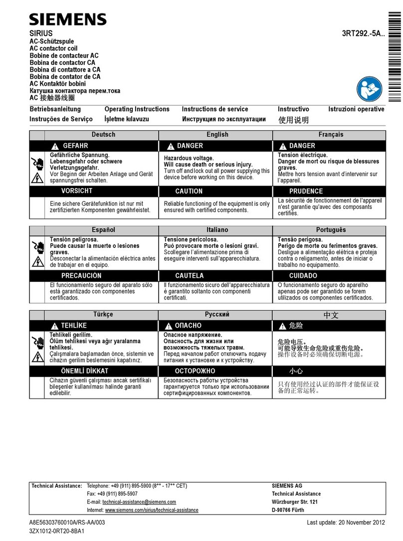 Siemens SIRIUS 3RT292 5A Series User manual