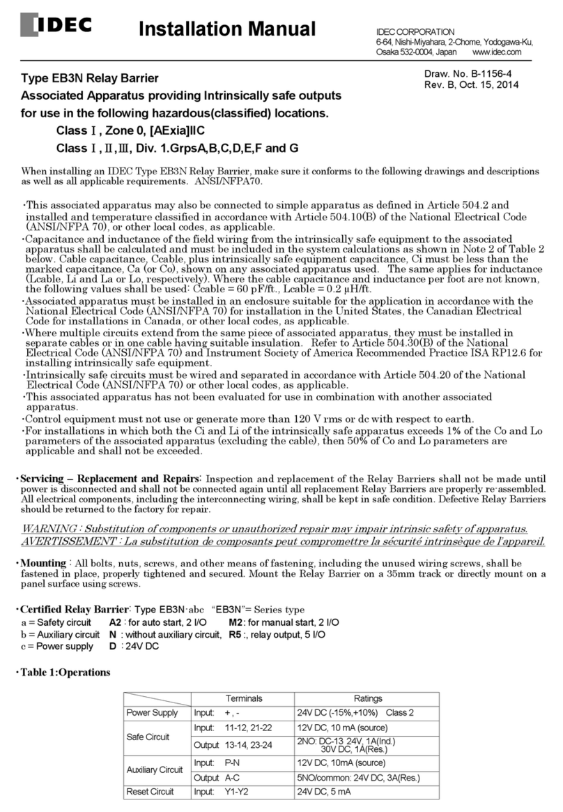 IDEC EB3N installation manual