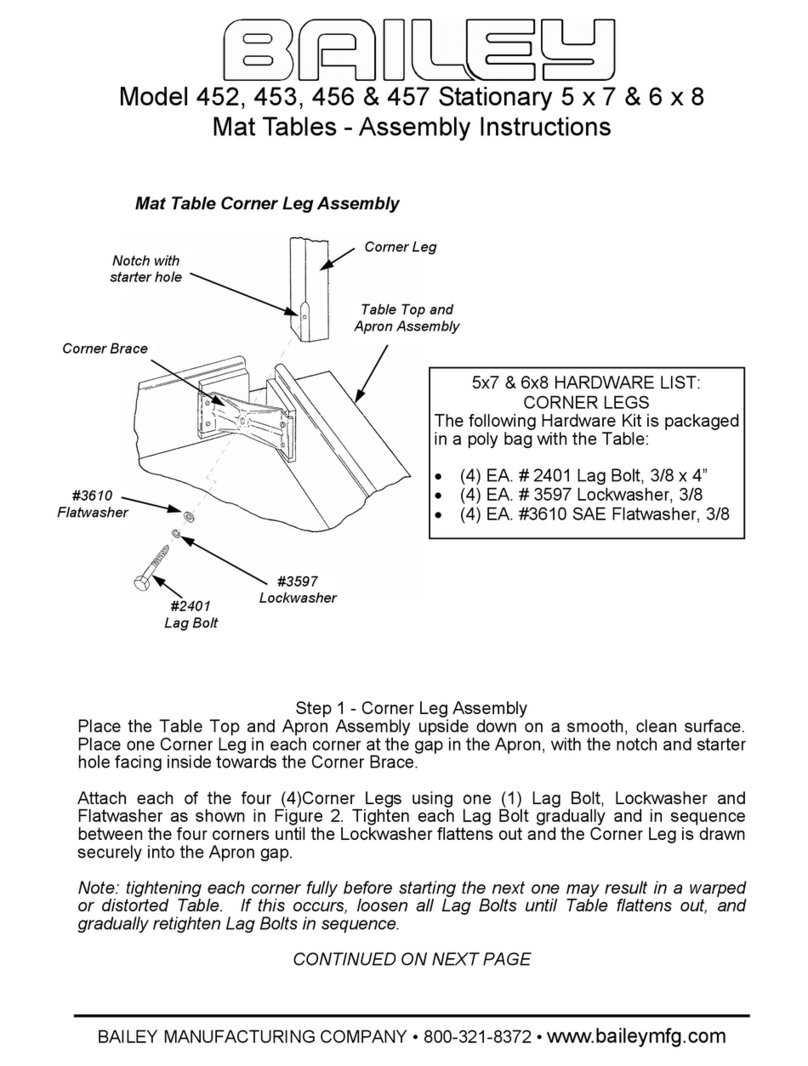 Bailey 452 Assembly instructions