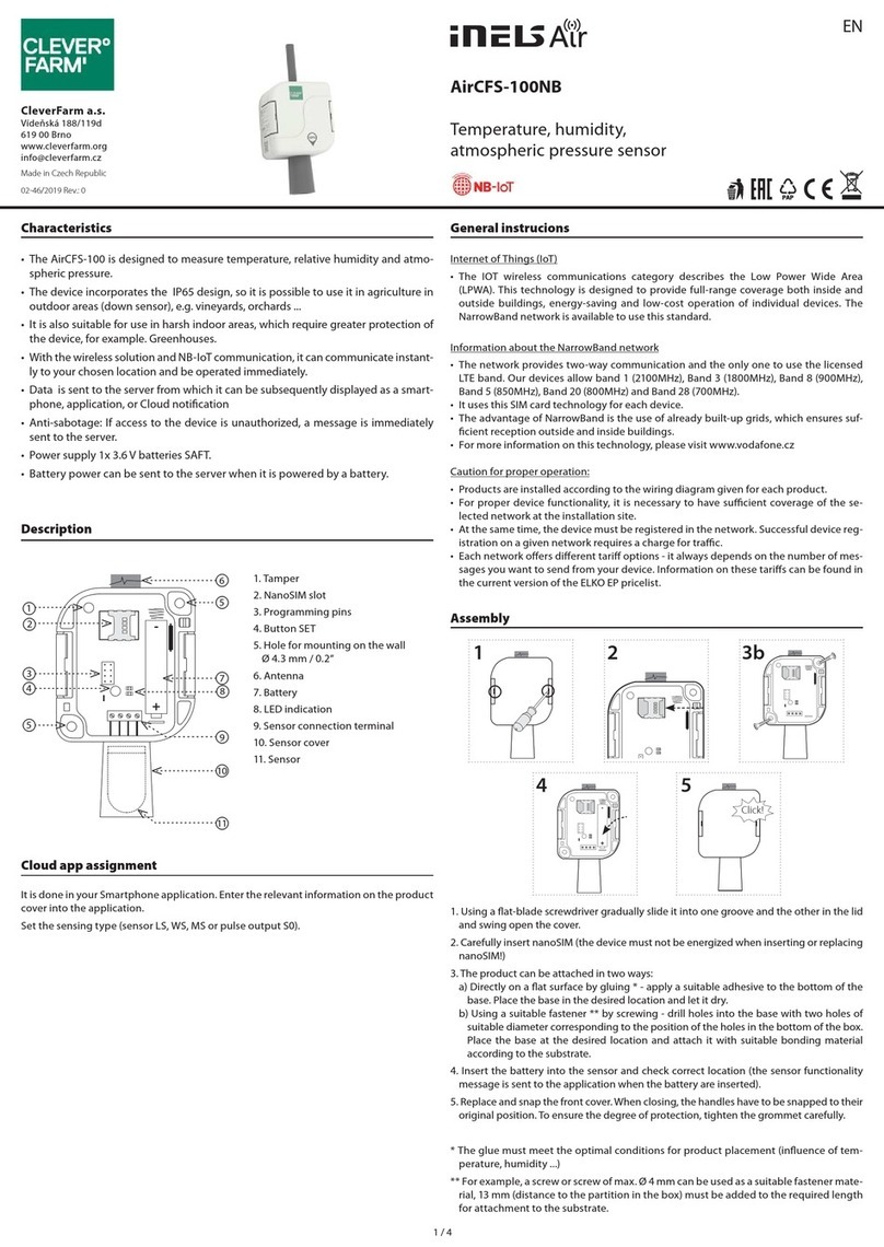 Elko iNELS Air AirCFS-100NB manual