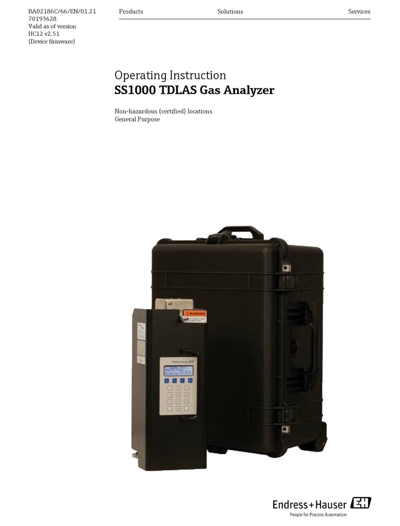 Endress+Hauser SS1000 Operating	 instruction