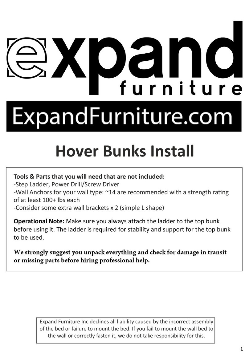expand furniture Hover Instruction sheet