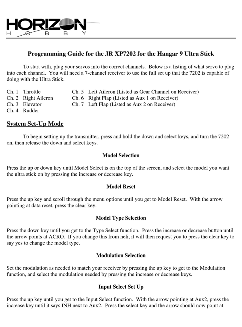 Horizon Hobby JR XP7202 Programming guide