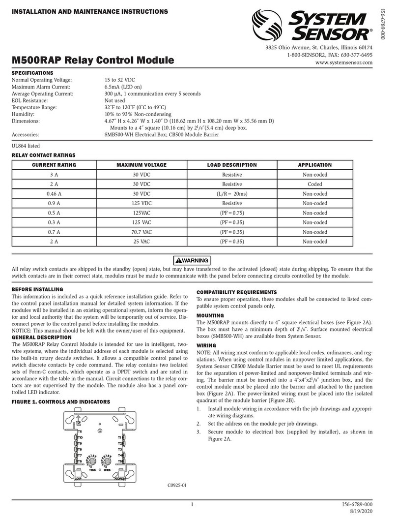 System Sensor 500 Series User manual