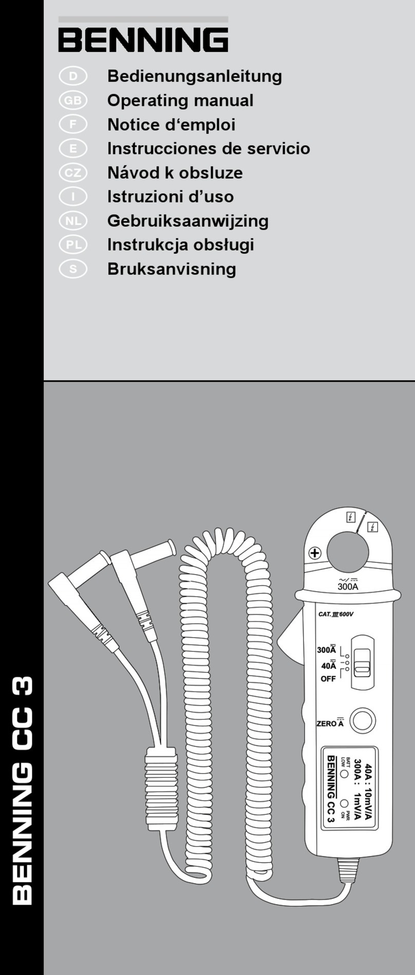 Benning CC 3 operating manual