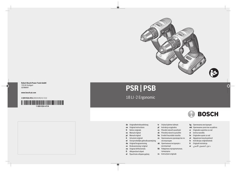 Bosch PSR User manual