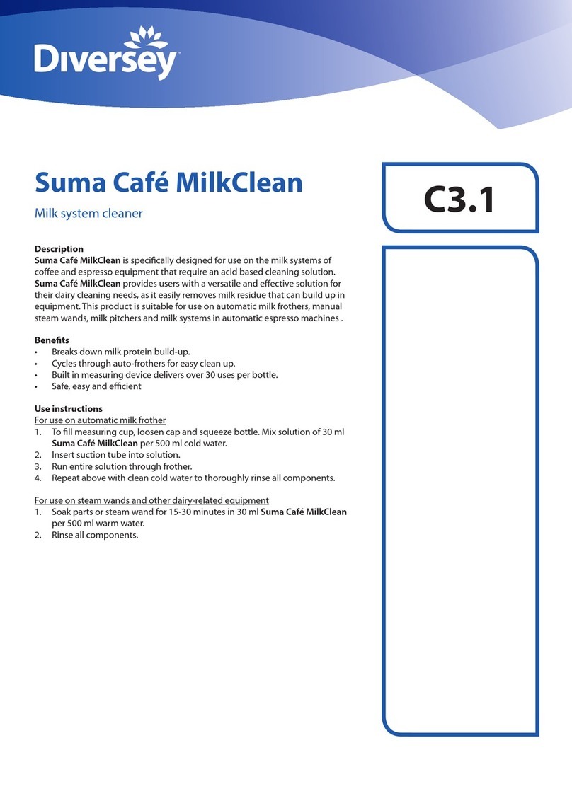 diversey Suma Cafe MilkClean use instructions