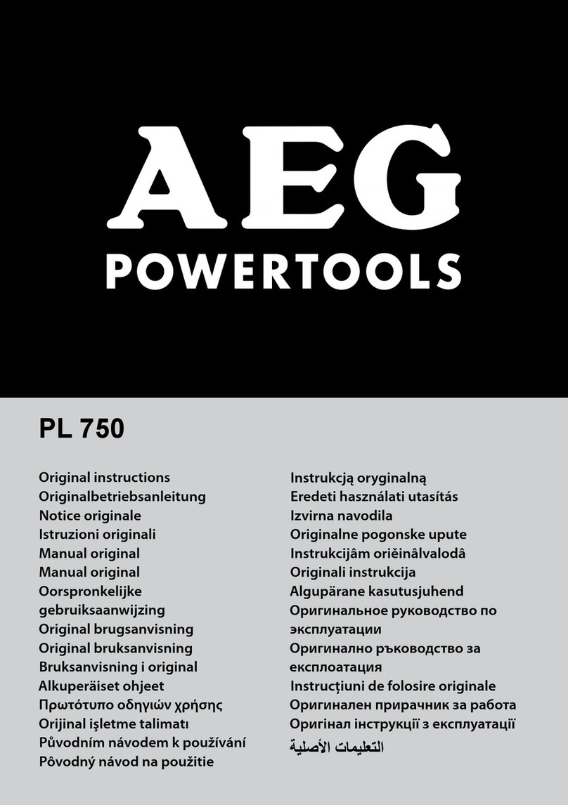 AEG Powertools PL 750 Original instructions