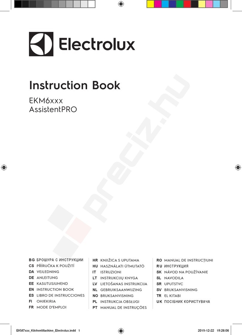 Electrolux AssistentPRO EKM6 Series Instruction book