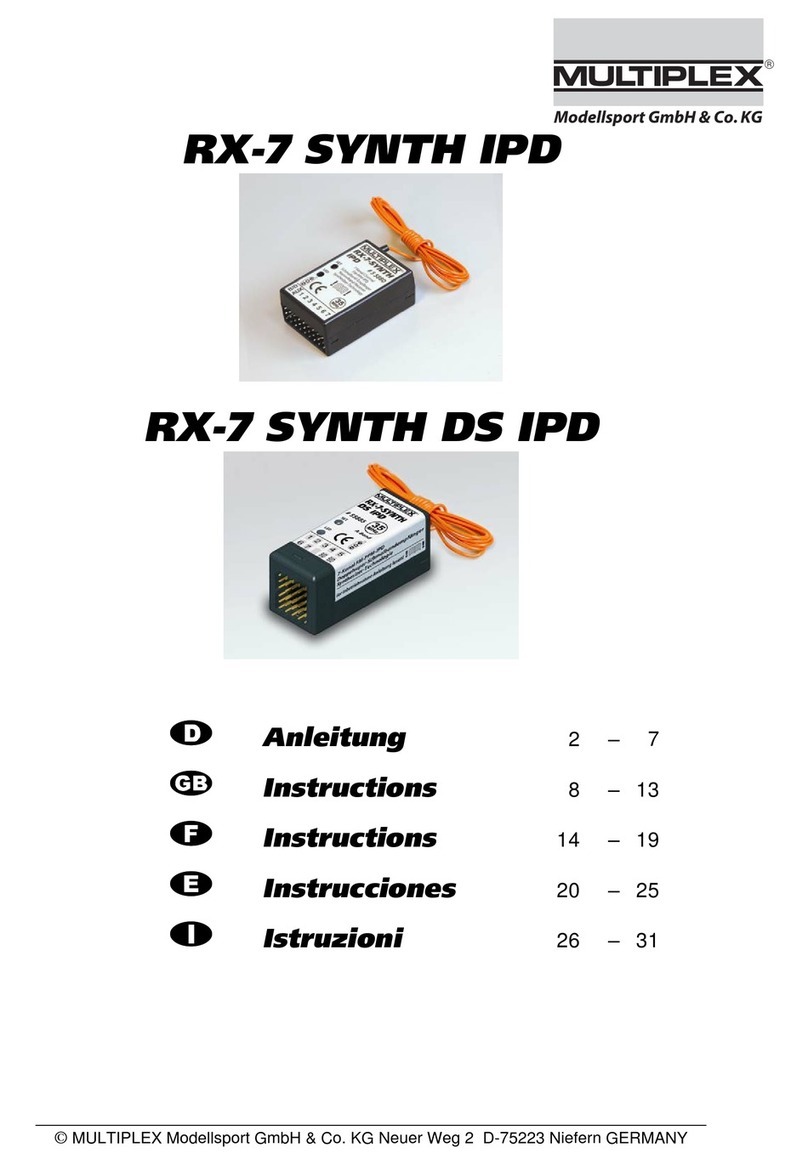 Multiplex RX-7 User manual