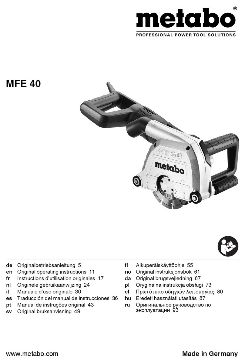 Metabo MFE 40 User manual