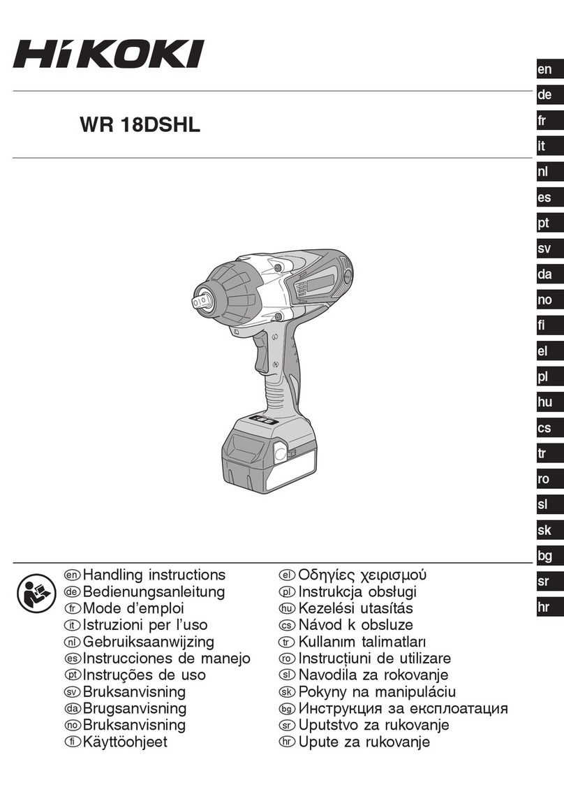 HIKOKI WR 18DSHL Handling instructions