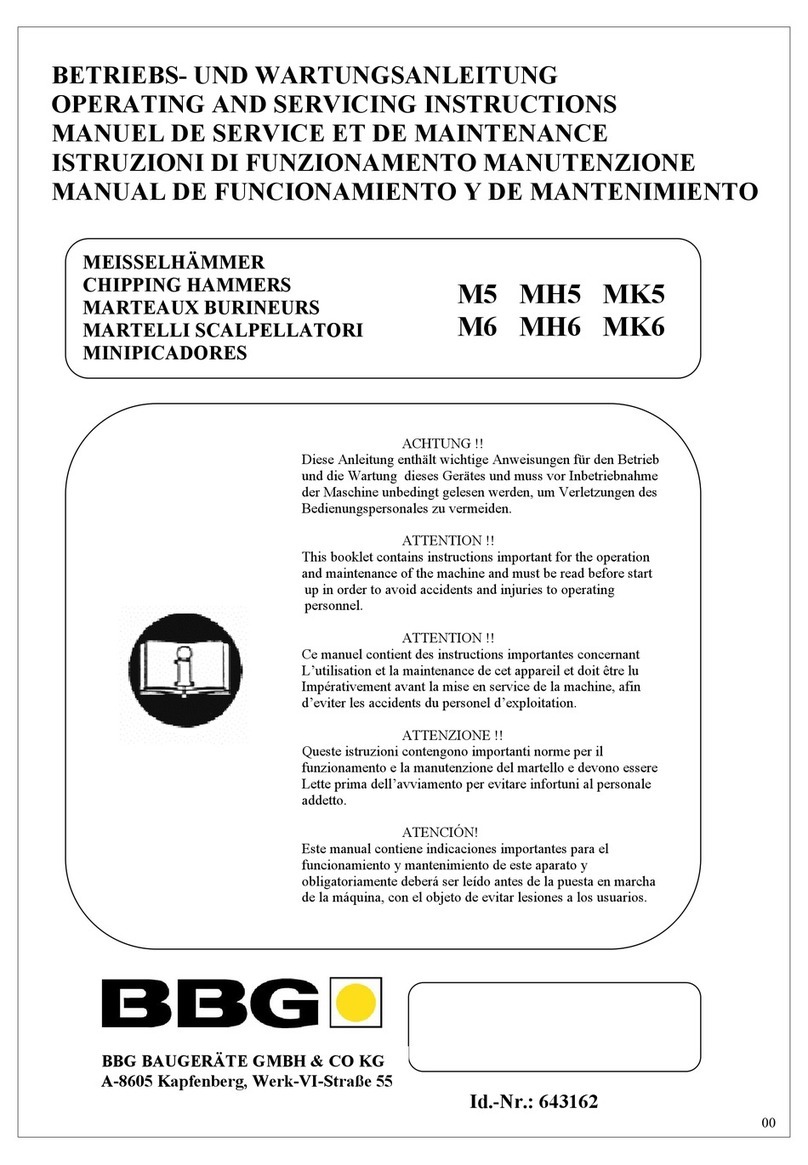 BBG M5 Operating, and servicing  instructions