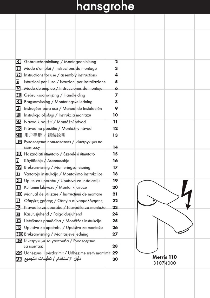 Hans Grohe Metris Instructions for use/assembly instructions