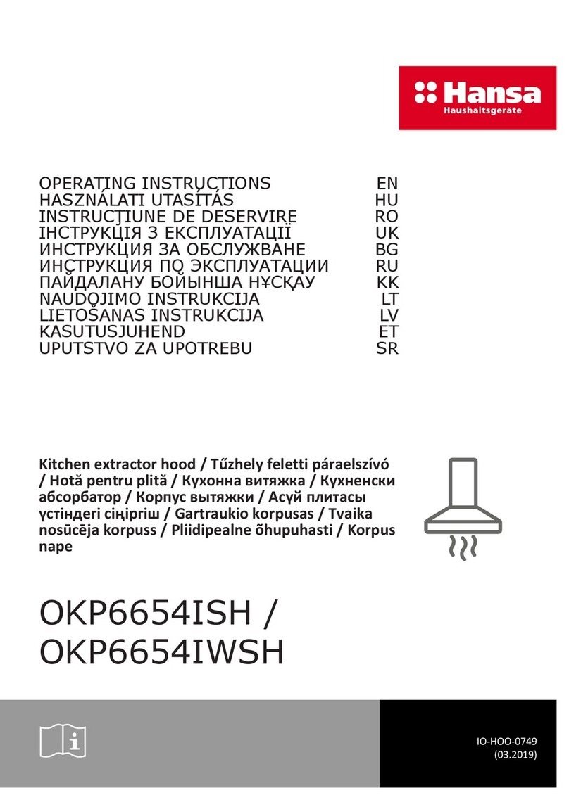 Hansa OKP6654ISH operating instructions