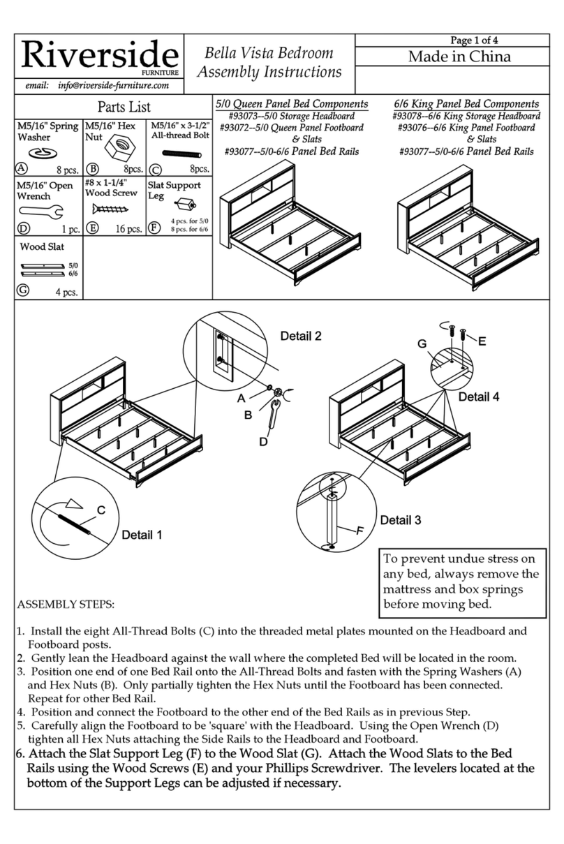 Riverside Furniture Bella Vista Assembly instructions