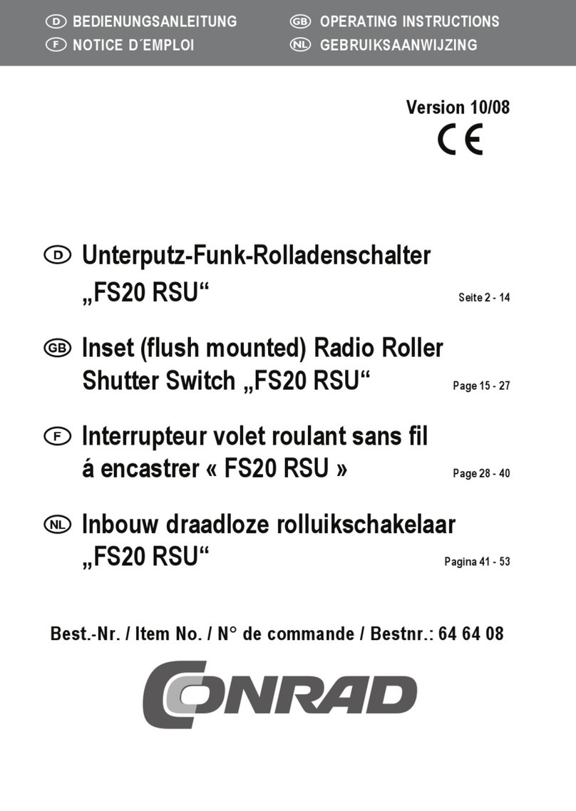 Conrad FS20 RSU User manual